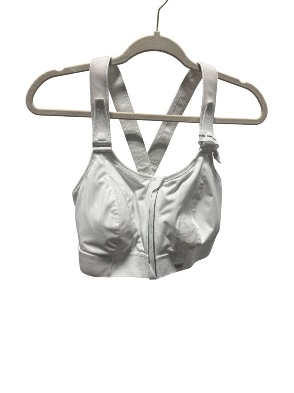 SHEFIT White Ultimate Fit Adjustable Sports Bra 110002 Size 2LUXE